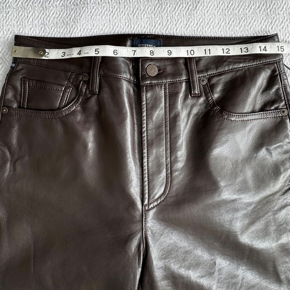 NWT Brown Citizens of Humanity Leather Bootcut Lilah Pants Sz 28 - Picture 13 of 16